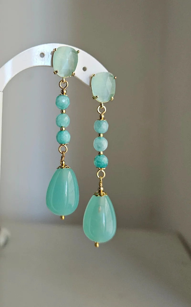 Orecchini verde acqua