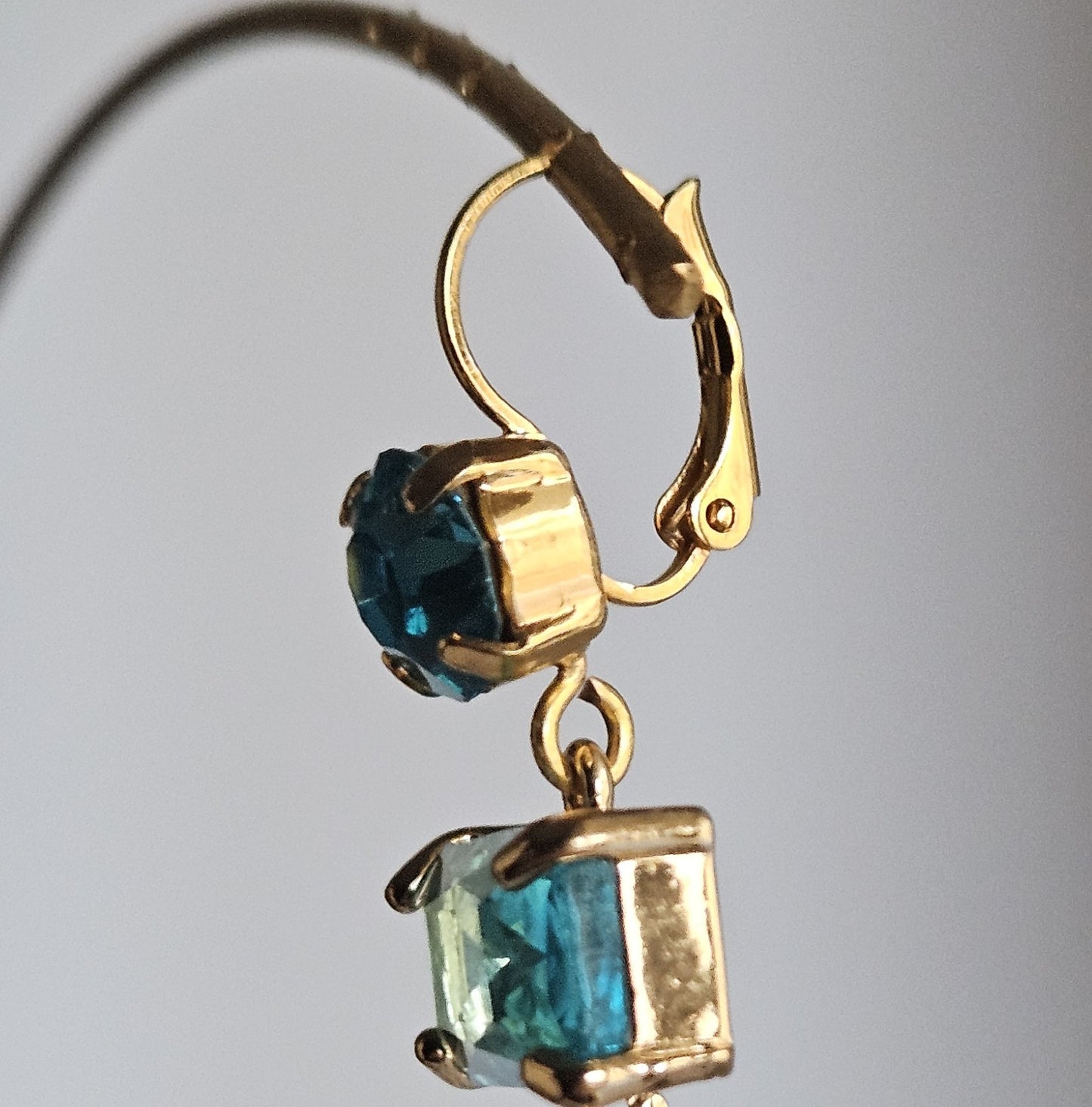 Orecchini turchese blu e cuore
