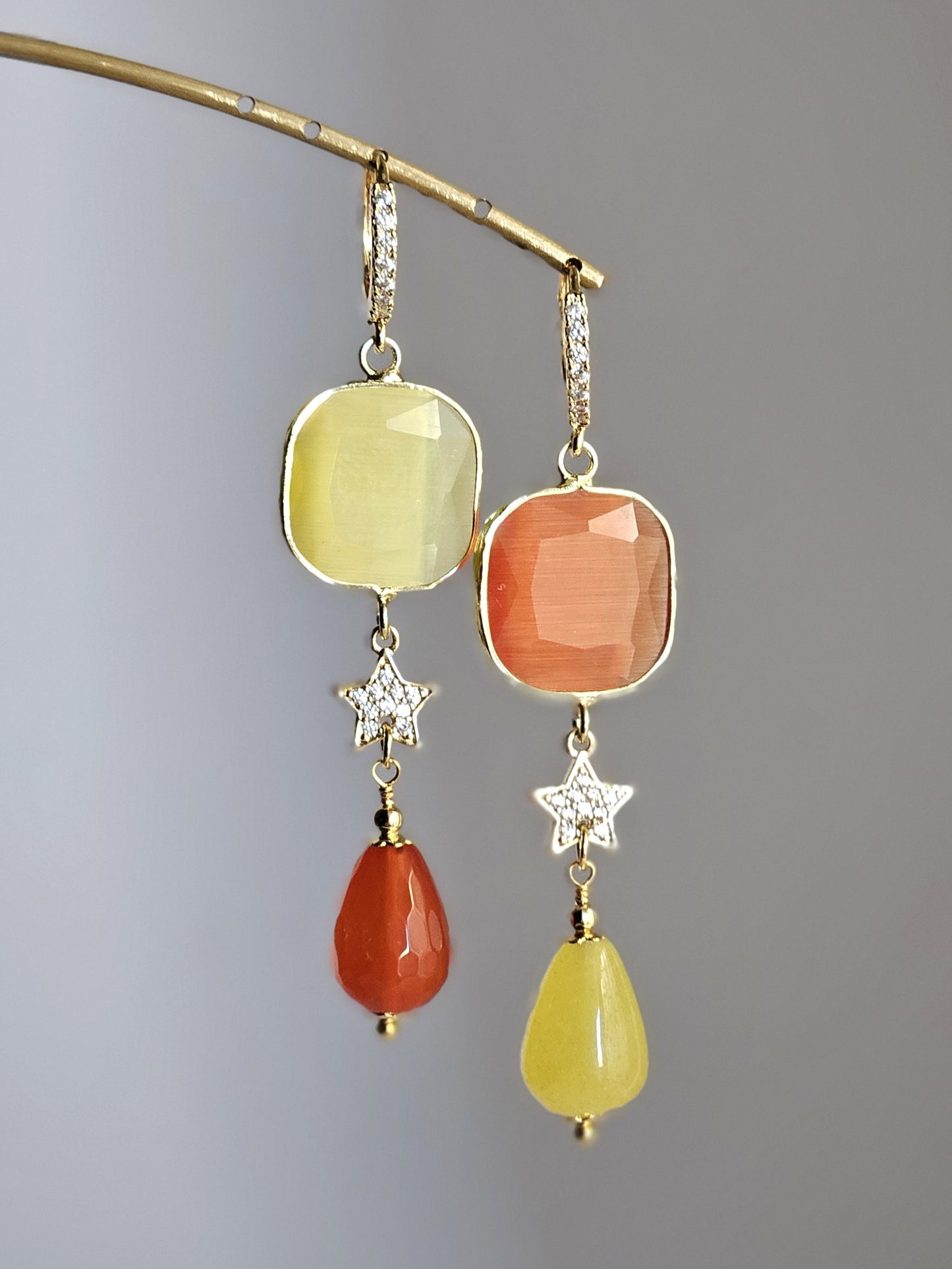 Orecchini tangerine e lime