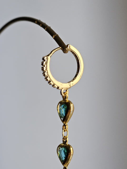 Orecchini cuore a cuore turchese