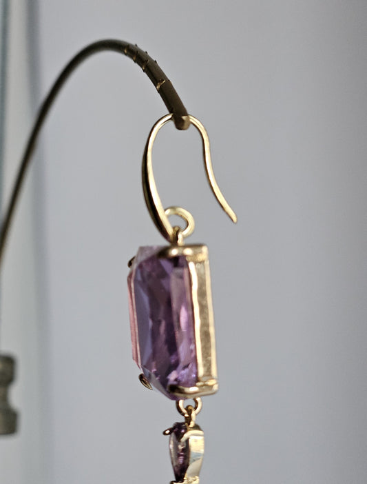 Orecchini glicine e acqua