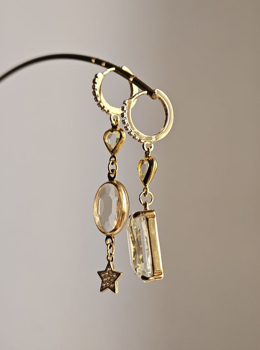 Orecchini cuori di ghiaccio