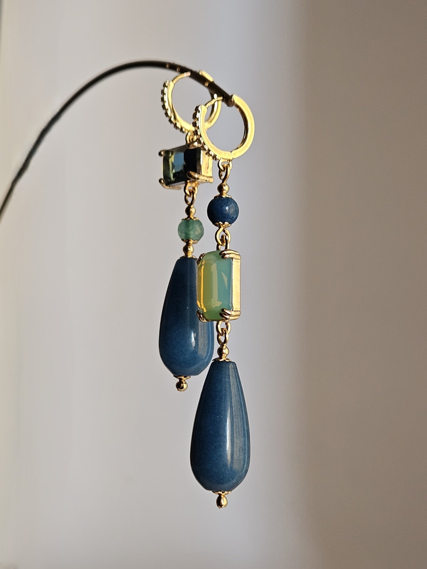 Orecchini ottanio e acqua