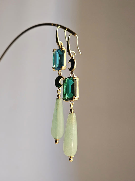 Orecchini turchese smeraldo e acqua
