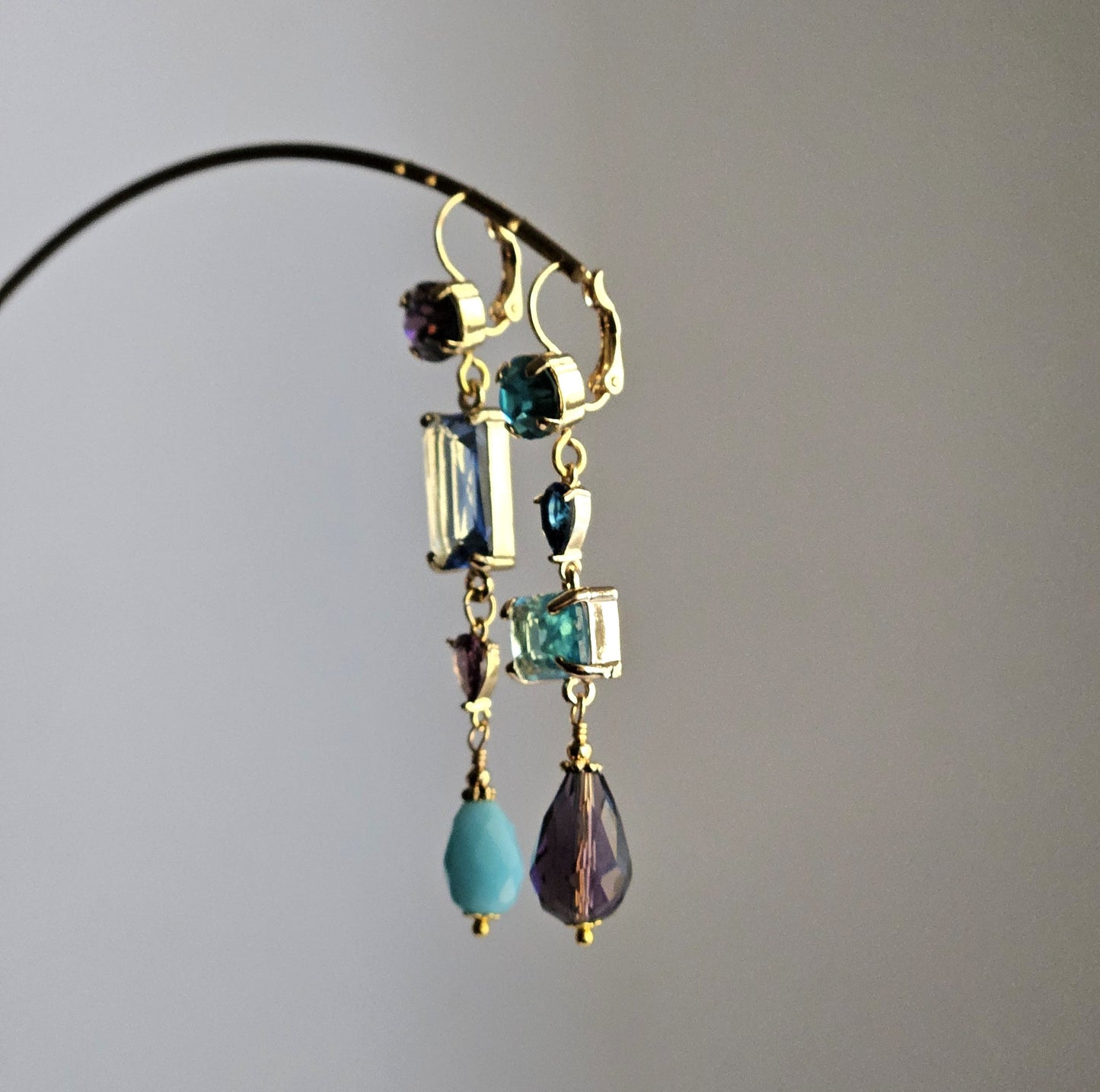 Orecchini blu acqua e turchese