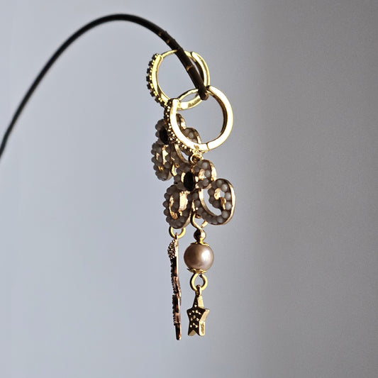 Orecchini arabesco snake e stellina