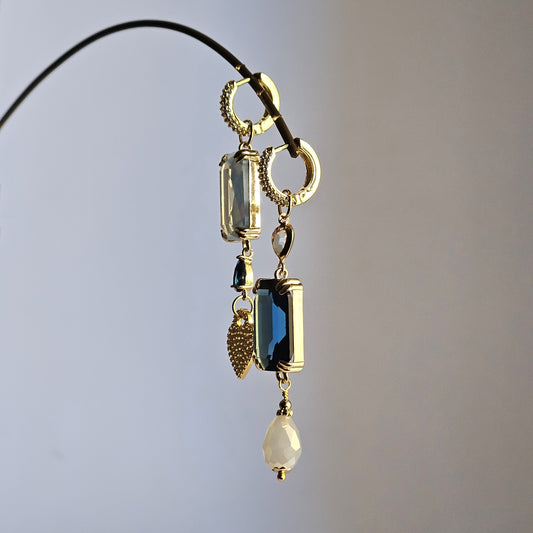 Orecchini azzurro boreale e ottanio