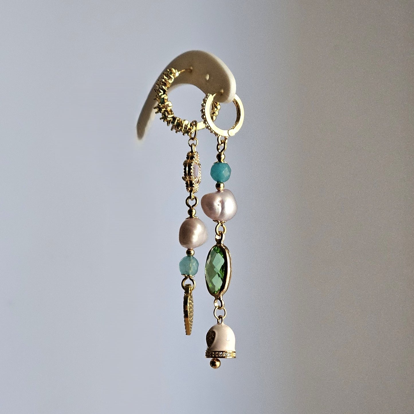 Orecchini Zehra fiori strass e bell