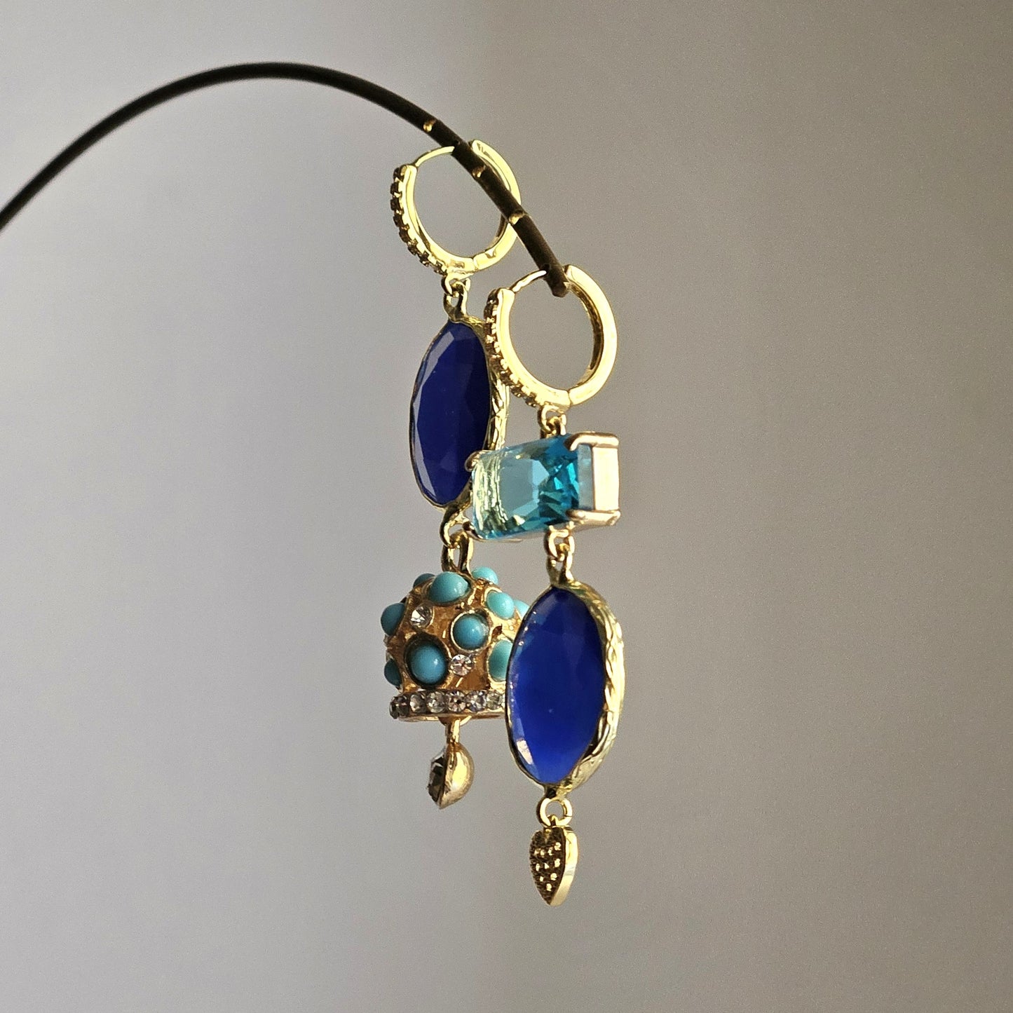 Orecchini Blue Ice turchese e bell