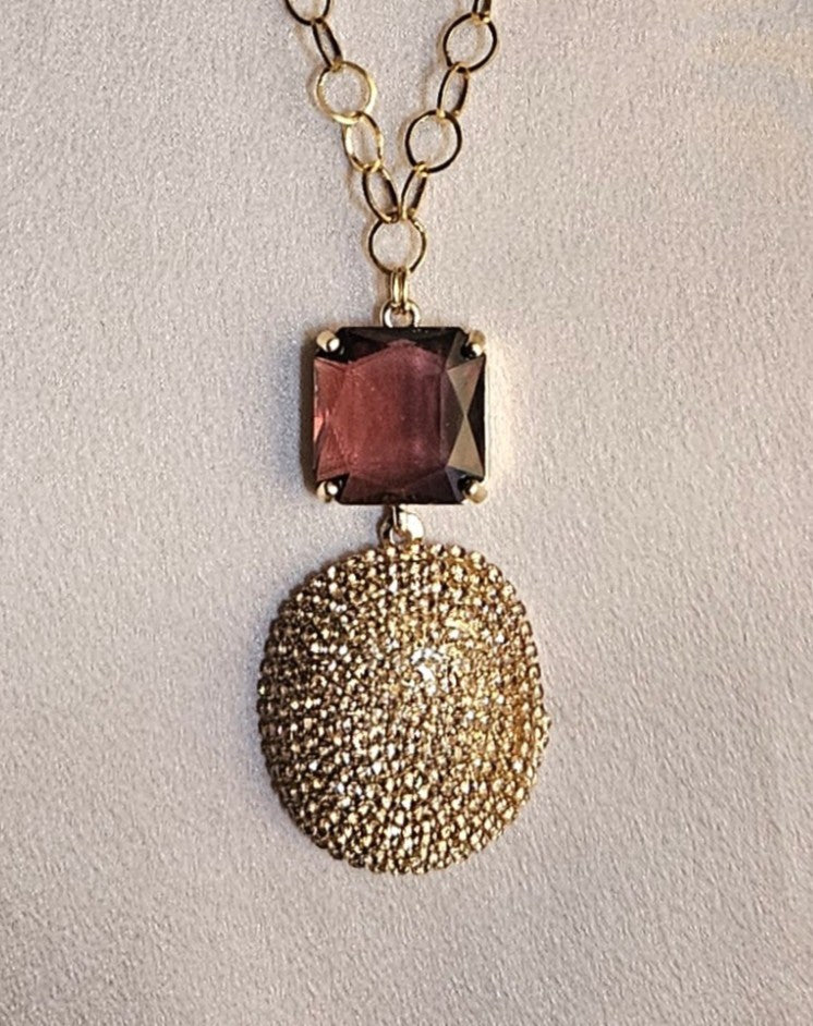 Collana Sirio bronzo e vino