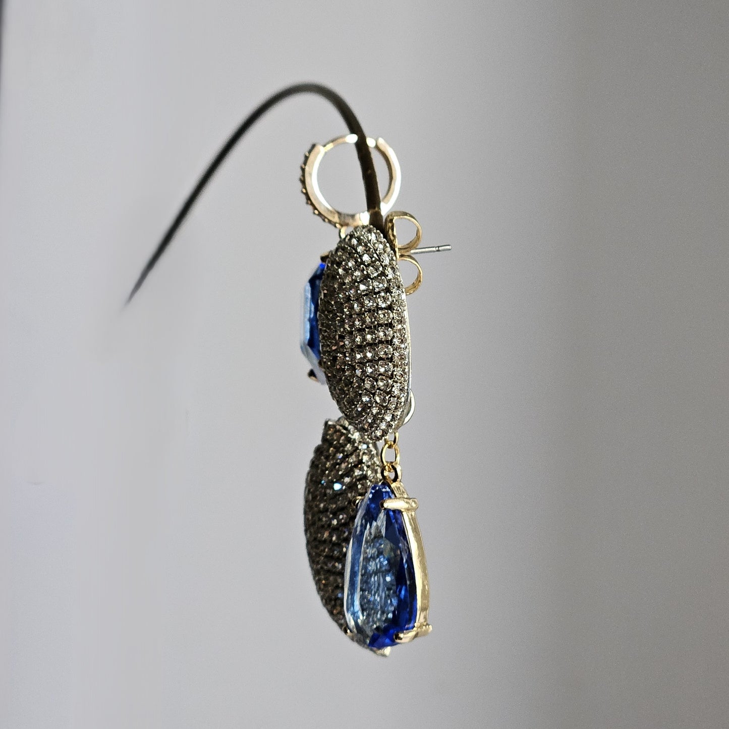 Orecchini Sirio argento oro e blu