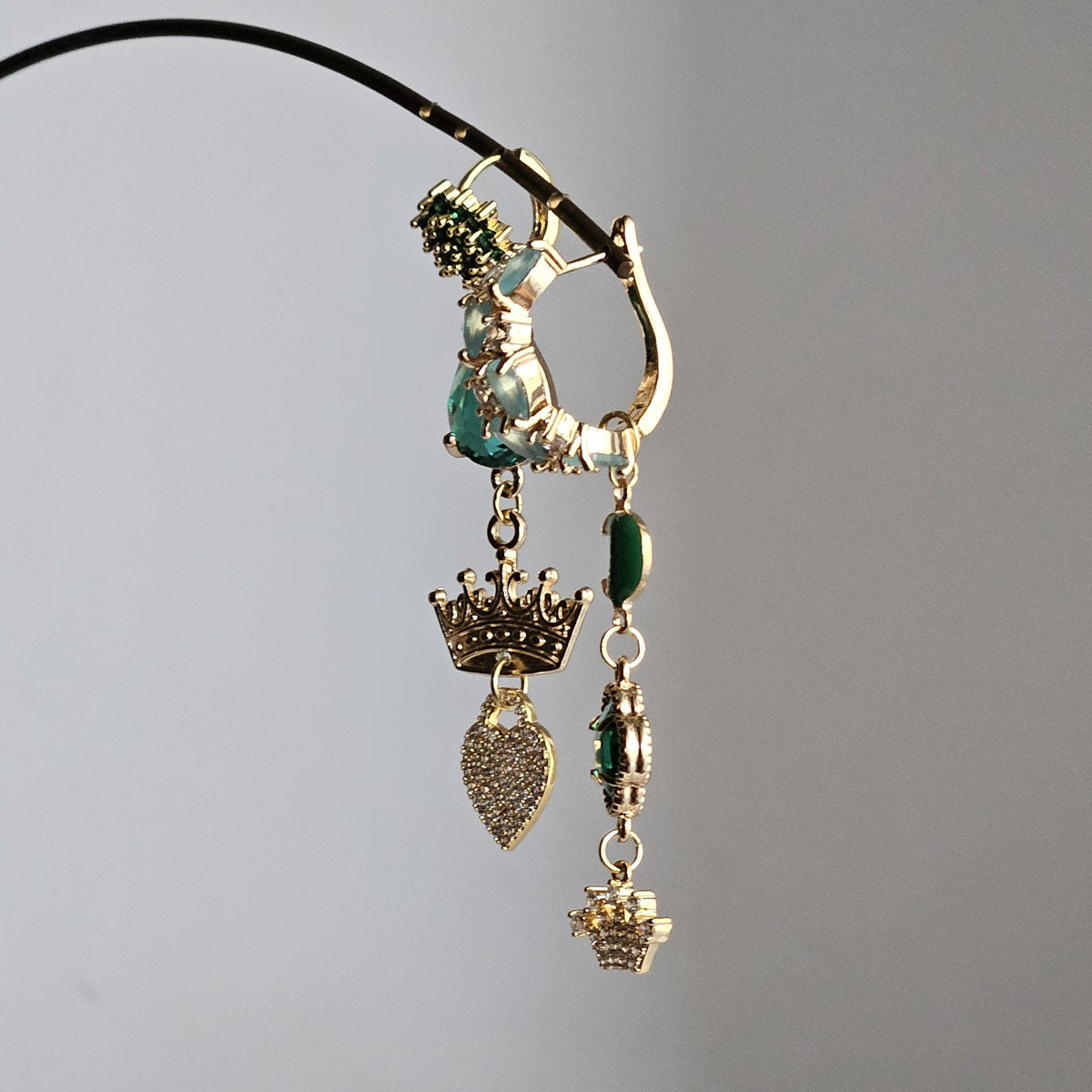 Orecchini Tiffany Smeraldo e strass