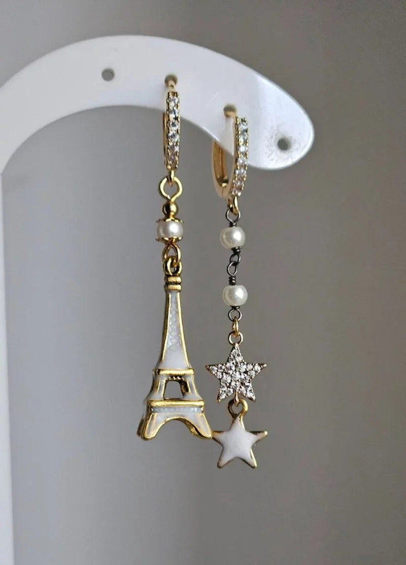 Orecchini eiffel blanc