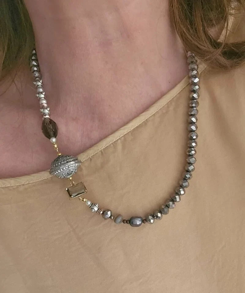 Collana argento e fango