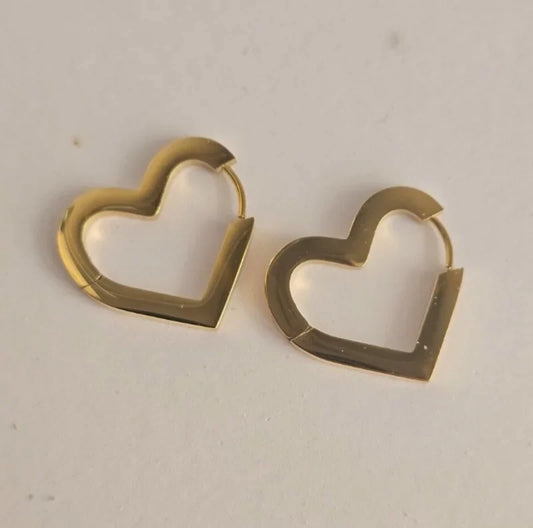Orecchini cuore d'acciaio