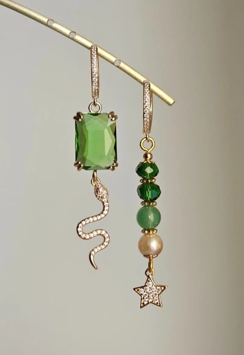Orecchini snake e verde