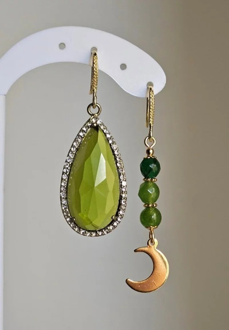 Orecchini verde luna