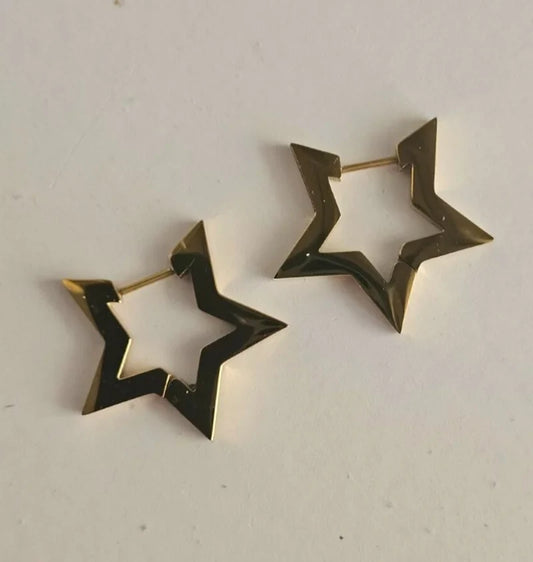 Orecchini stella d'acciaio