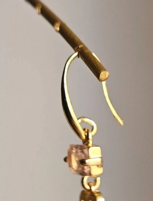 Orecchini corno rosa e strass