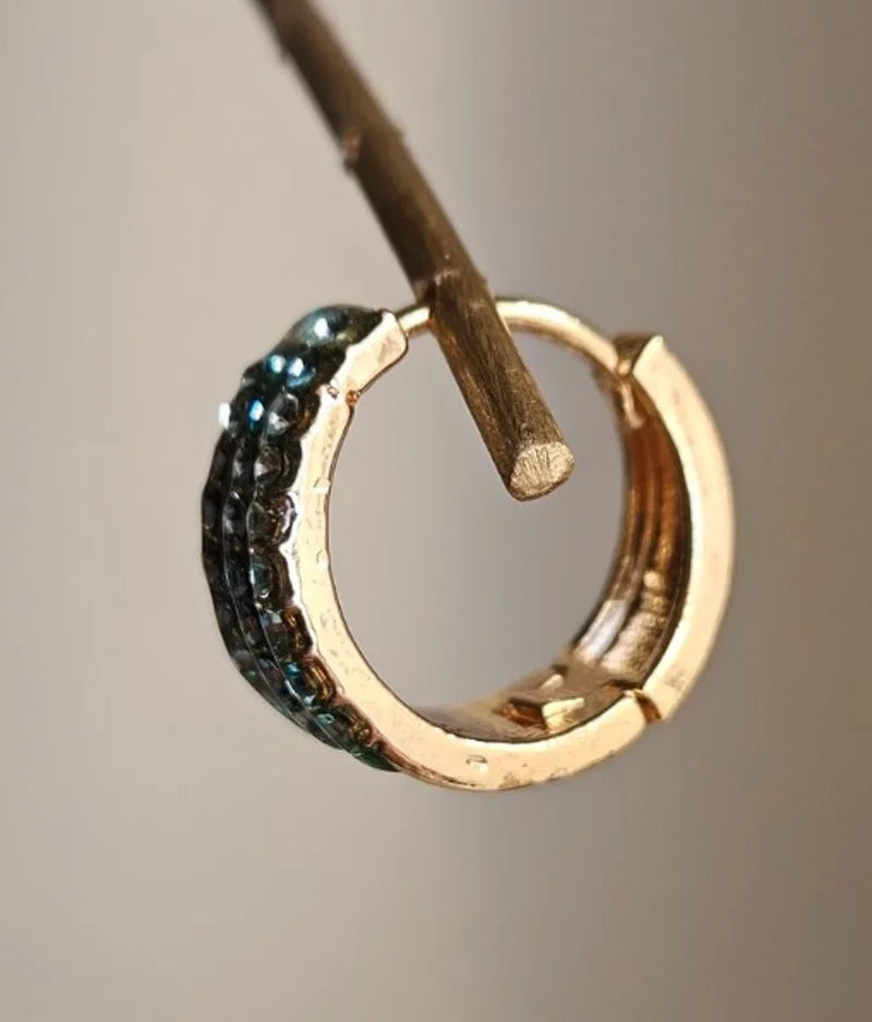 Orecchini fascia strass tre fili