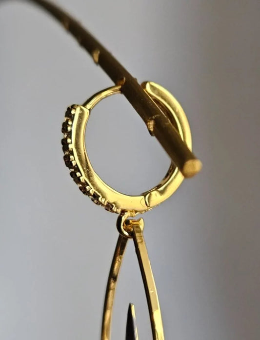 Orecchini goccia stella - lilla