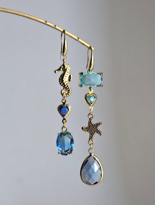 Orecchini mare turchese e blu