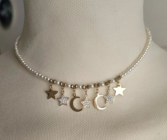 Choker sette charms perline
