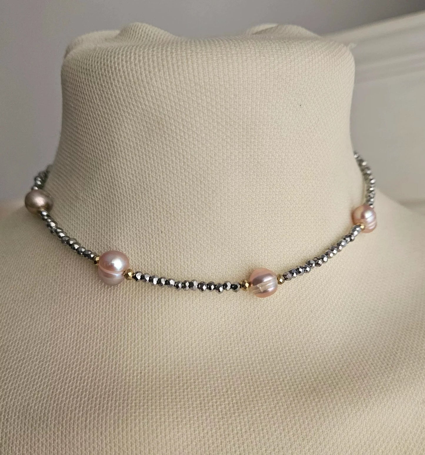 Choker pietre e perle