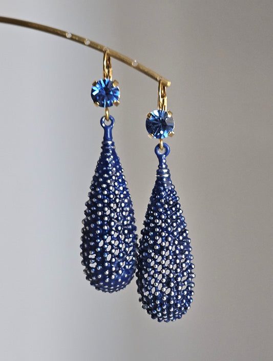 Orecchini etnico in blu