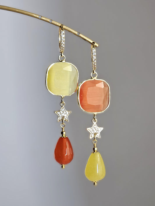 Orecchini tangerine e lime