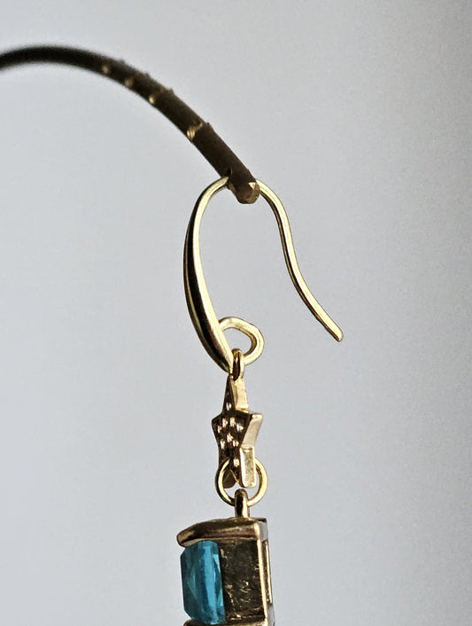 Orecchini strass smeraldo e turchese