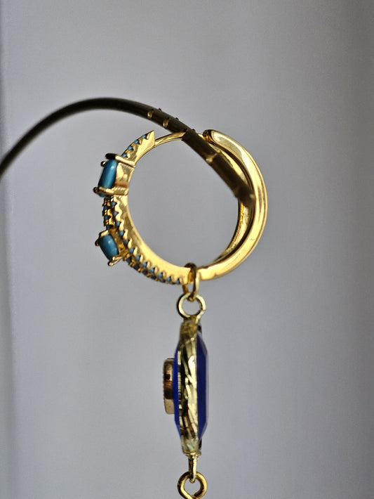 Orecchini cuore turchese cuore blu