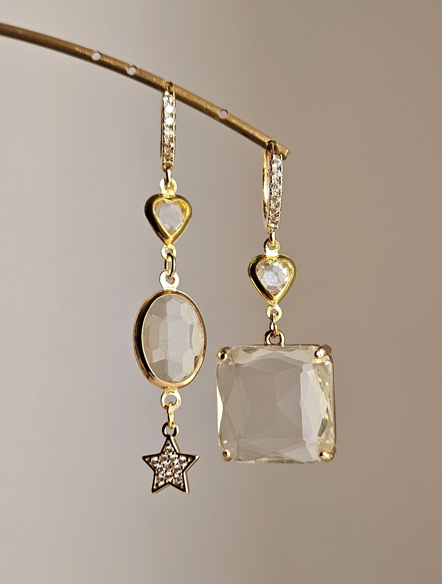 Orecchini cuori di ghiaccio