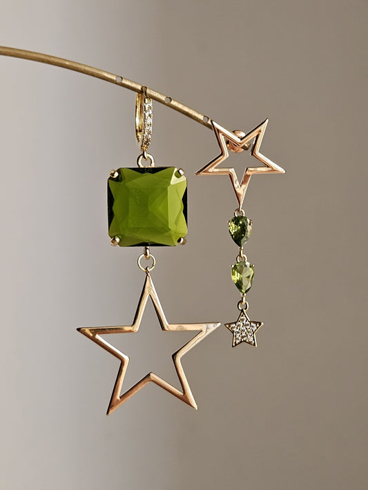 Orecchini stella stellina e verde