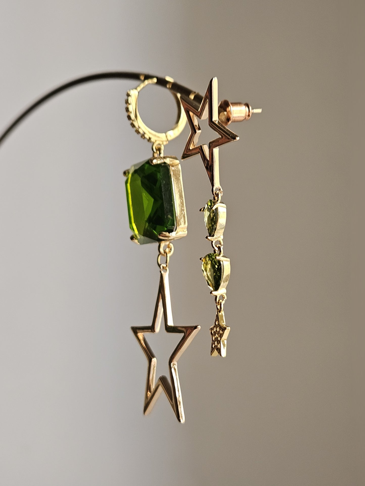 Orecchini stella stellina e verde