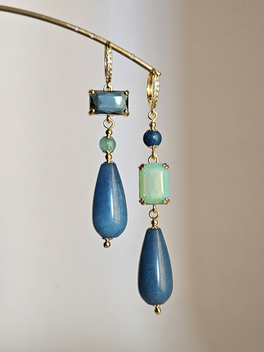 Orecchini ottanio e acqua