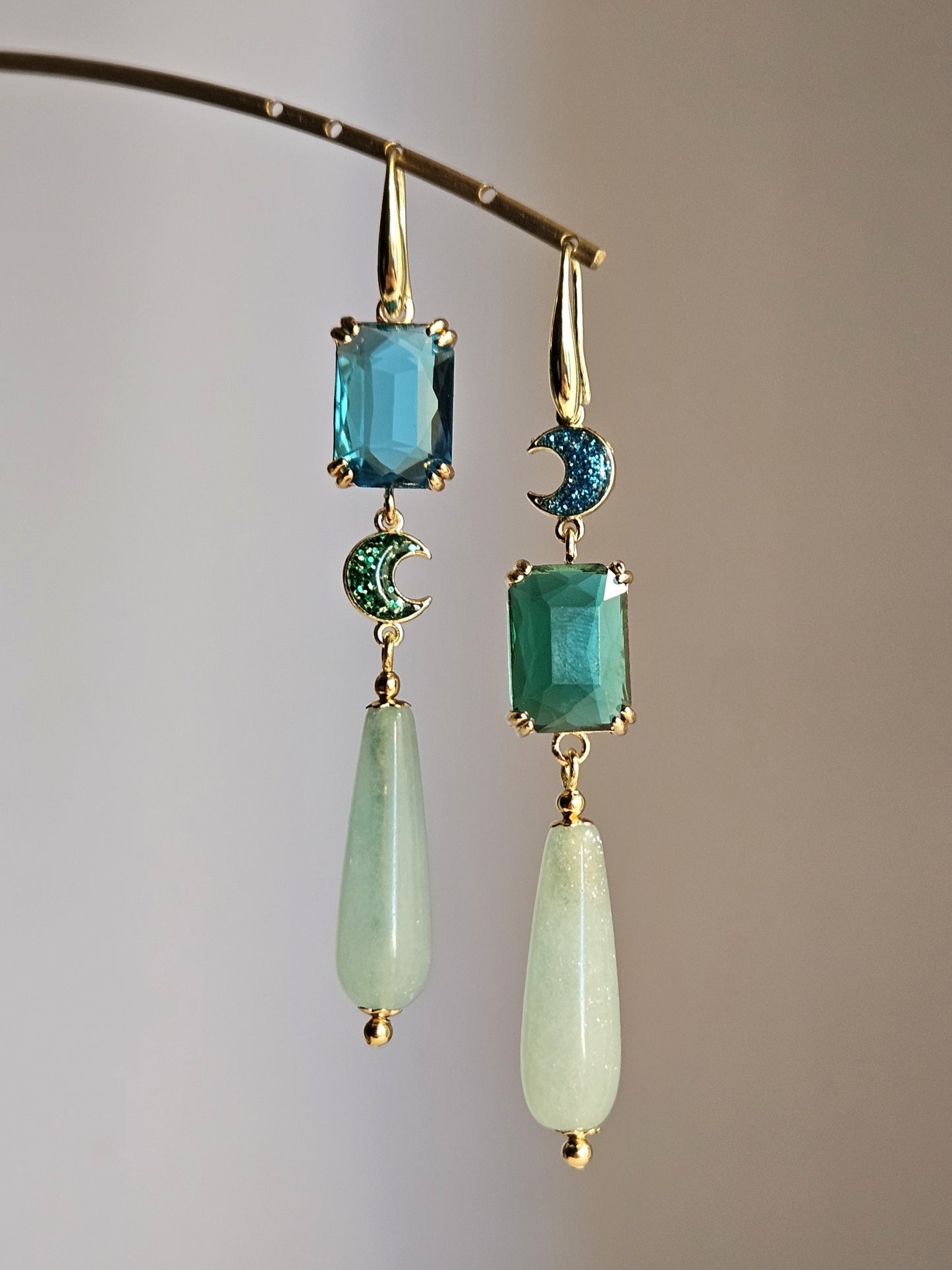 Orecchini turchese smeraldo e acqua