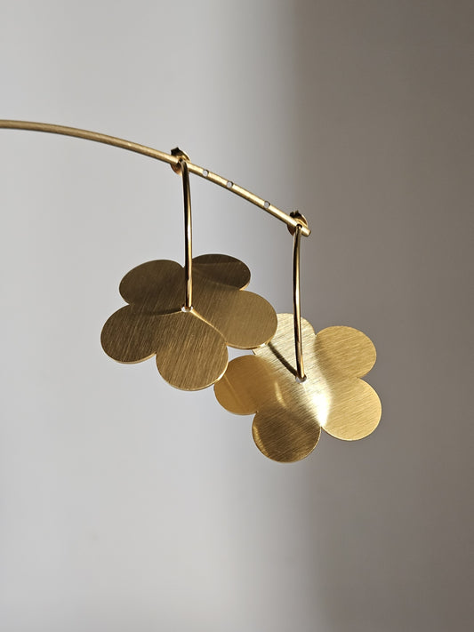Orecchini fiore cinque petali - Contemporanea -