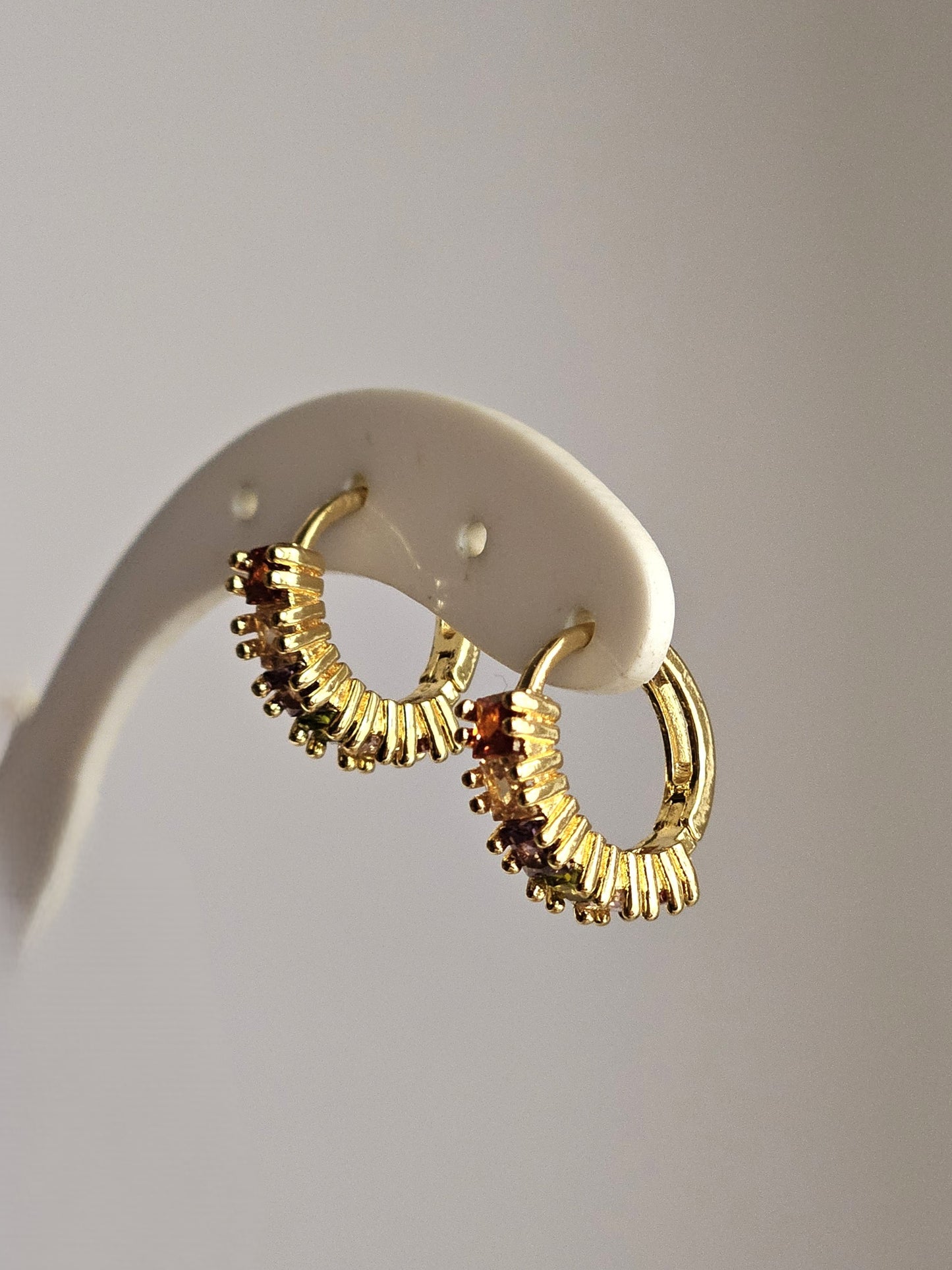 Orecchini Zehra strass ambra e vino - Due in uno -