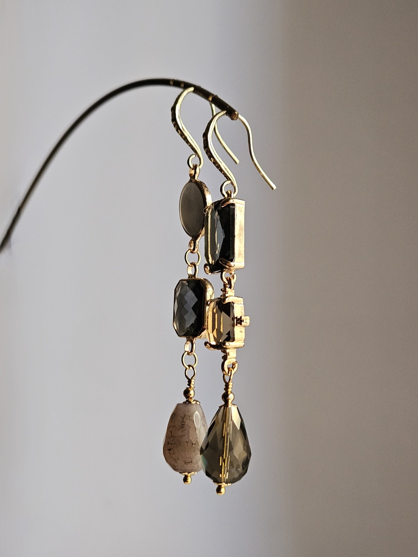 Orecchini Zehra fumo e fango