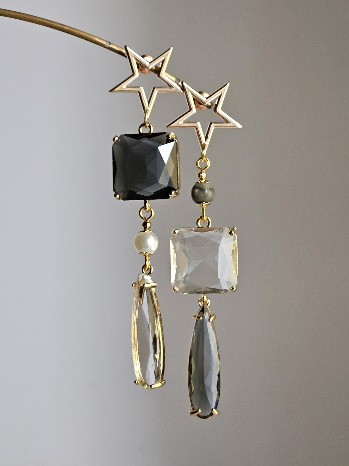 Orecchini stelle ghiaccio e fumo