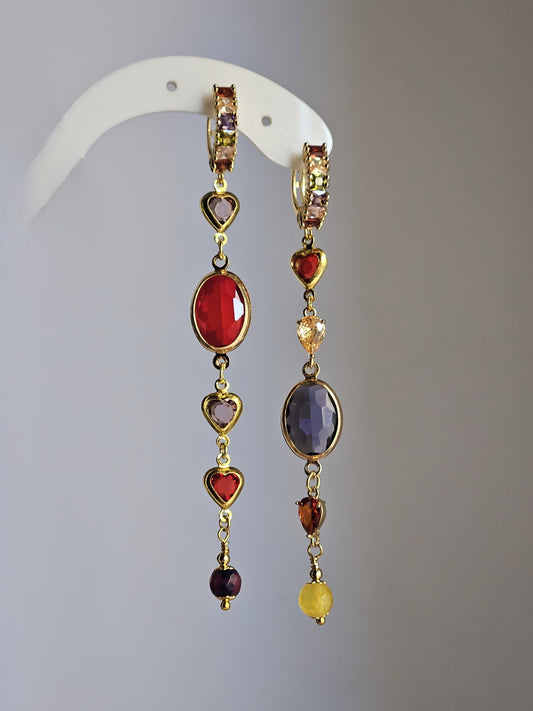 Orecchini Zehra multi-color - doppio utilizzo -