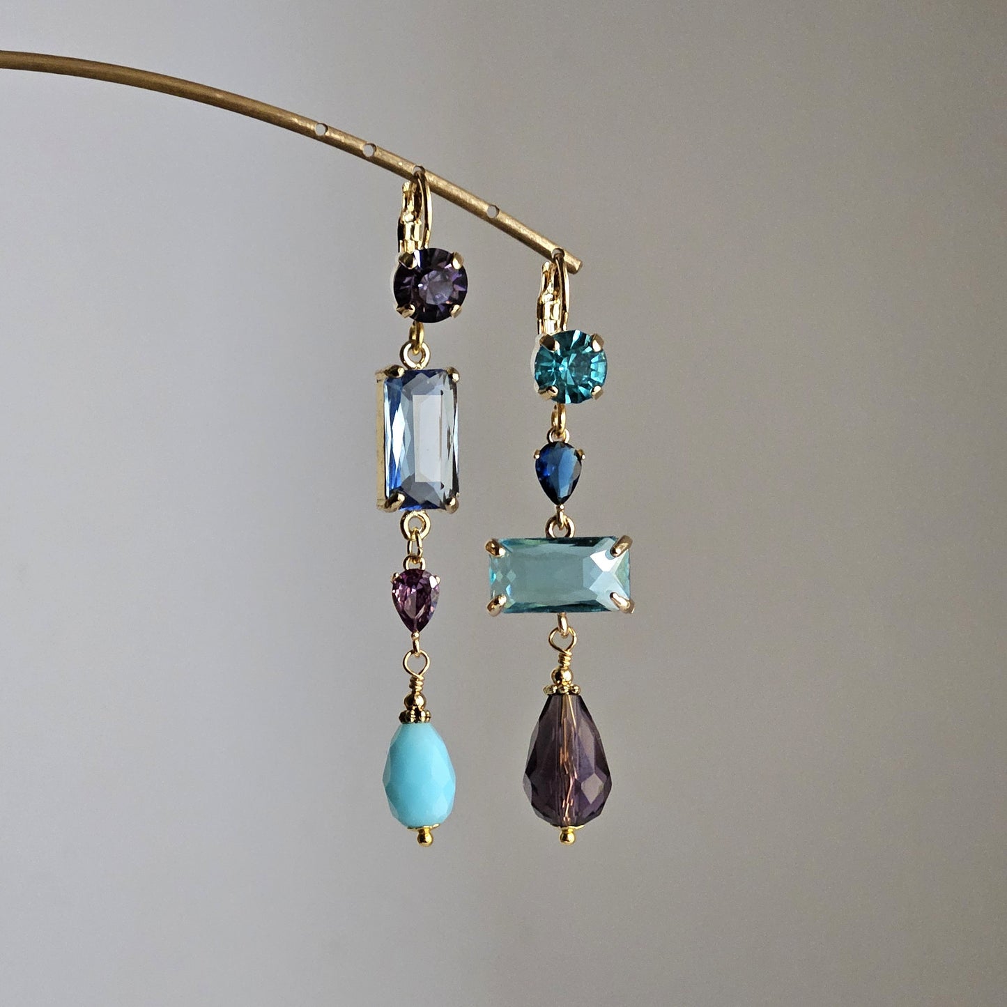 Orecchini blu acqua e turchese