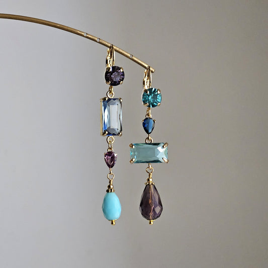 Orecchini blu acqua e turchese