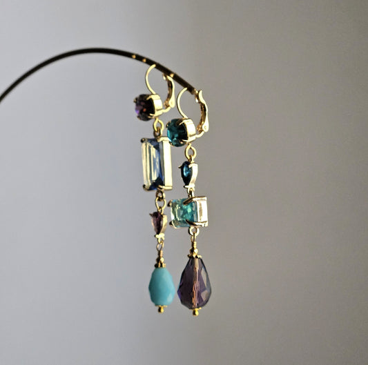 Orecchini blu acqua e turchese