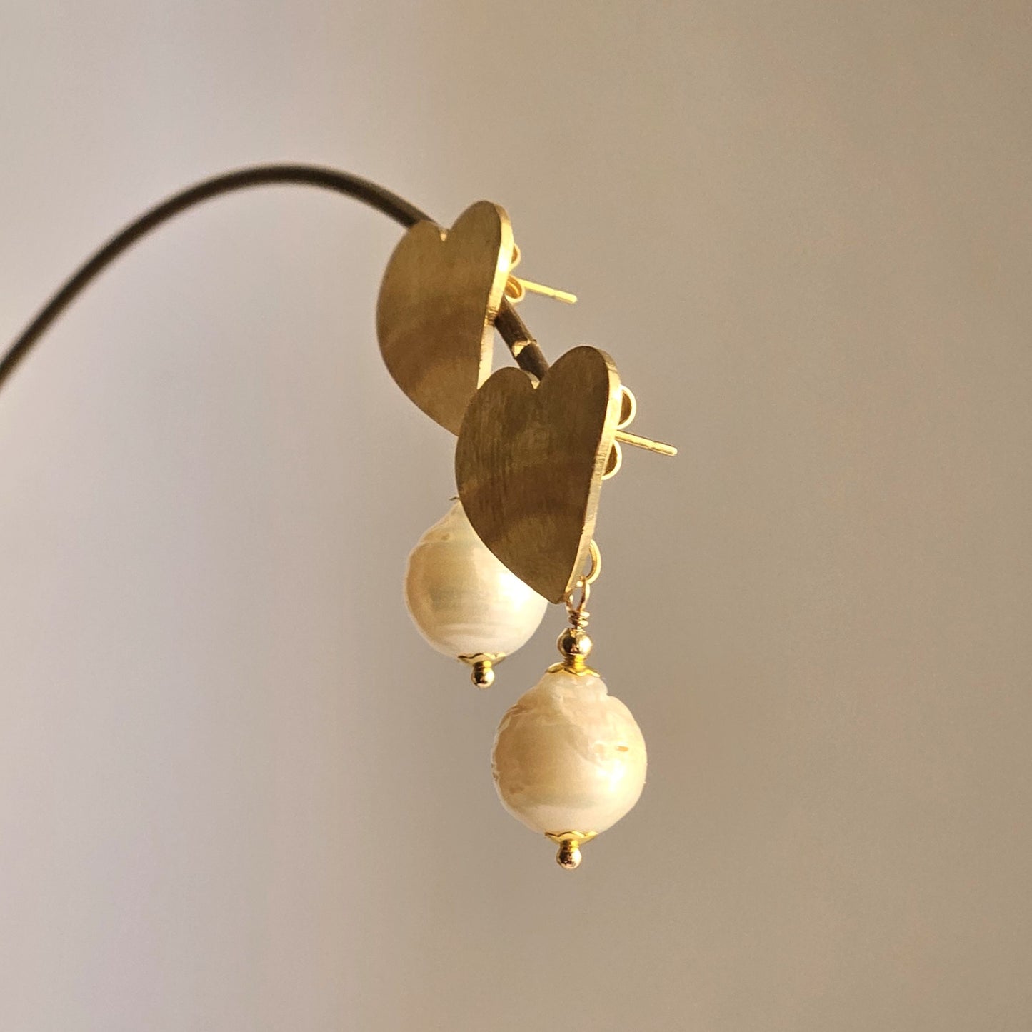 Orecchini cuore di perla - Contemporanea-