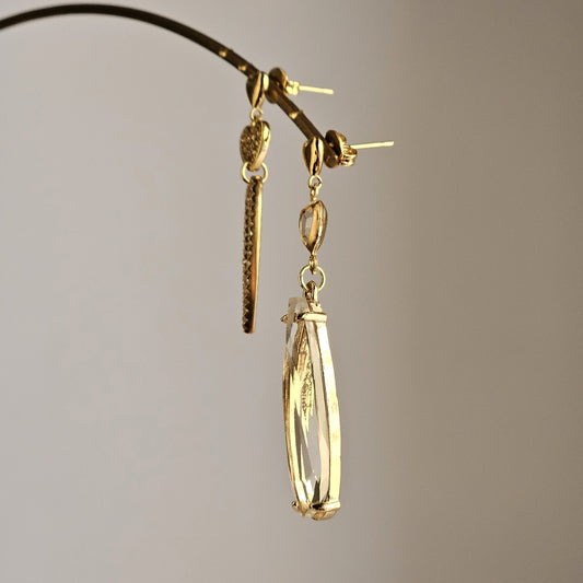 Orecchini cuori e strass ghiaccio