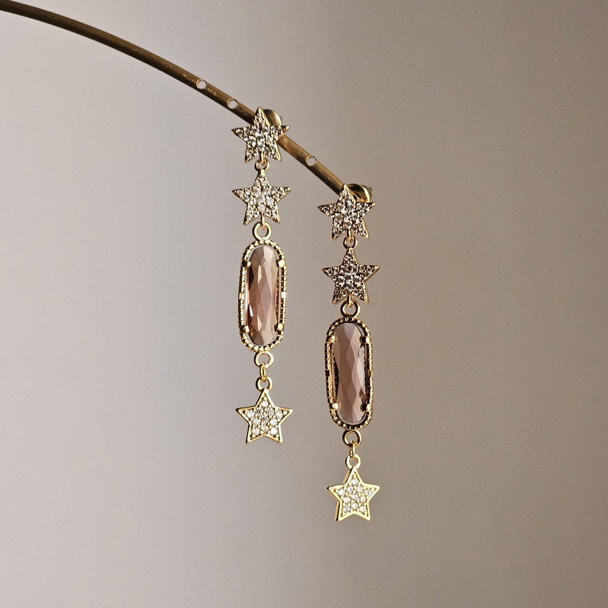 Orecchini tris di stelle e vino