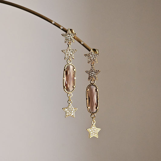 Orecchini tris di stelle e vino