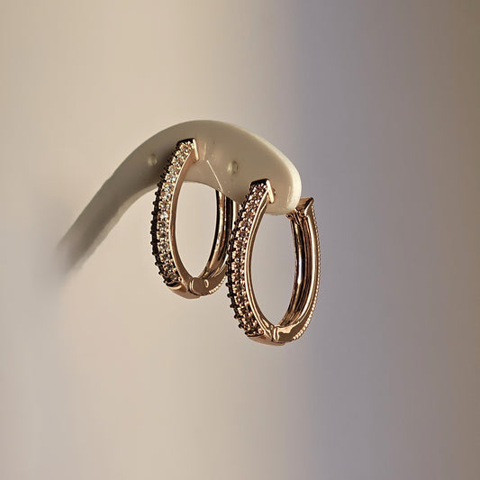 Orecchini fascia strass ovale
